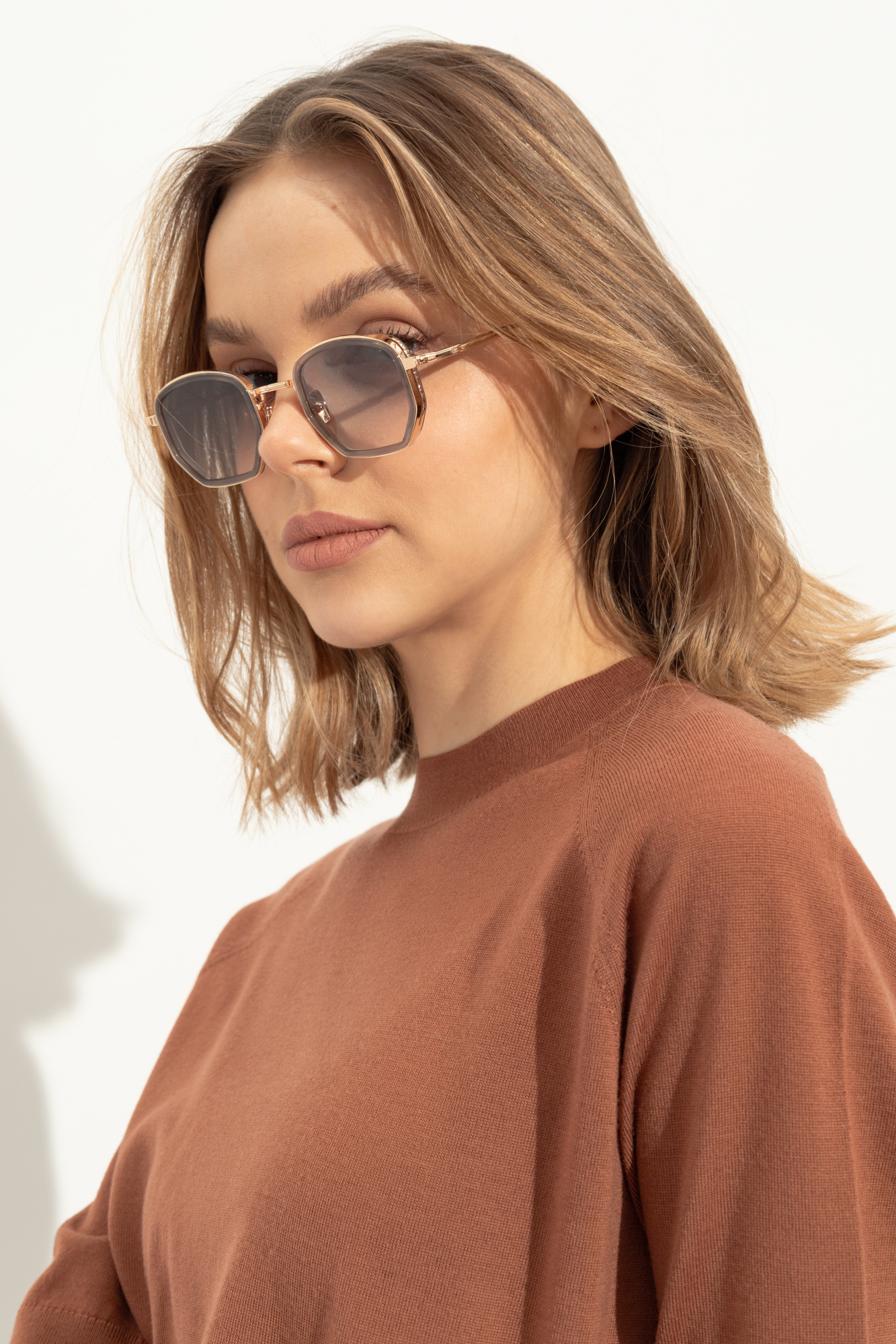 Złoty Okulary przeciwsłoneczne 'Joe' John Dalia - Vitkac Polska